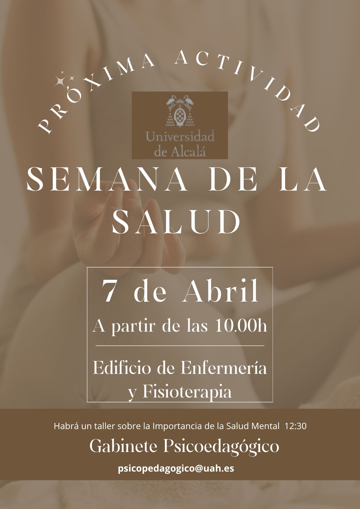 Próximas actividades Taller sobre Salud Mental